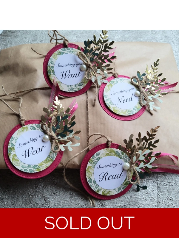 Gift tags Christmas set of four